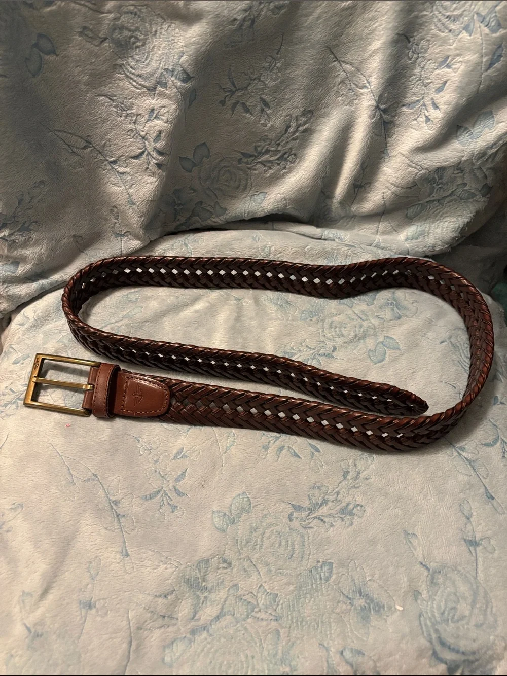 Dockers Men's Braided Leather Belt - Brown Sz 36